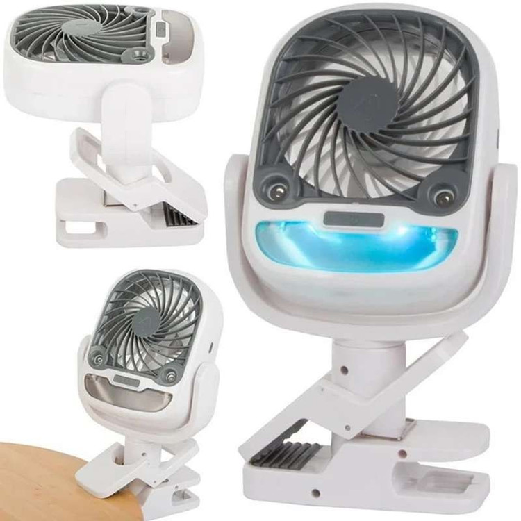 پنکه شارژی Arctic Air Clamp | کولر گیرهای قابلحمل با مهپاش و چرخش 360 درجه