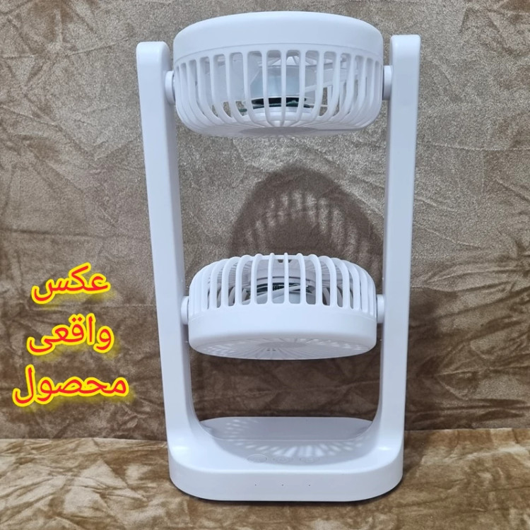 فن رومیزی دو قلو LED دار