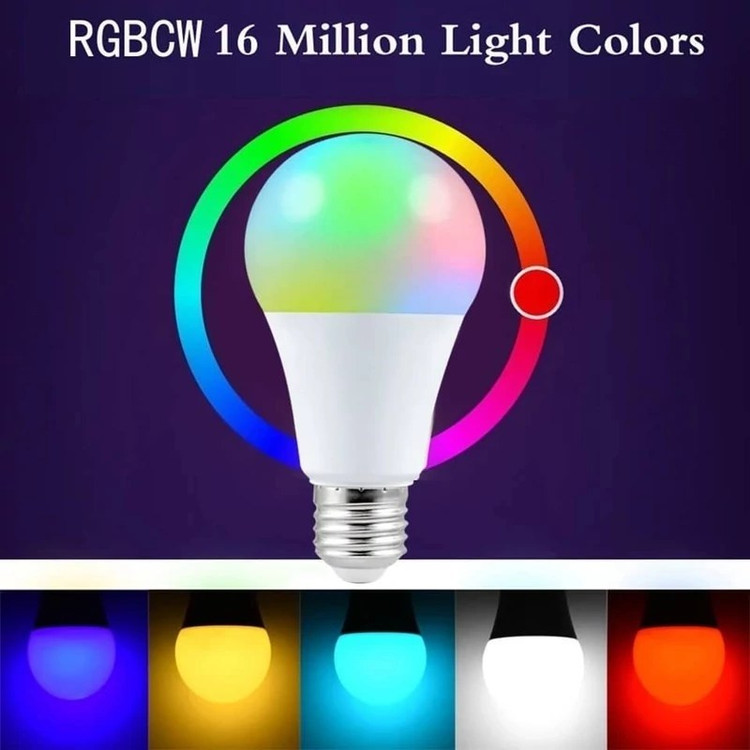 چراغ LED هوشمند کنترل دار مدل RGBW BULB- باکنترل اصلی