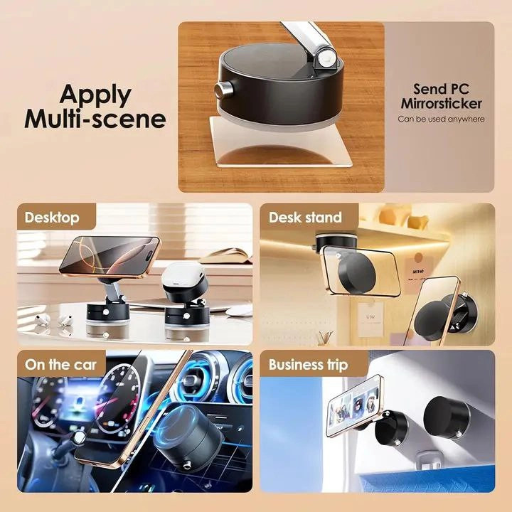 هولدر گوشی VACUUM SUCTION مدل A2 (رنگ سفید و مشکی)-درجه یک