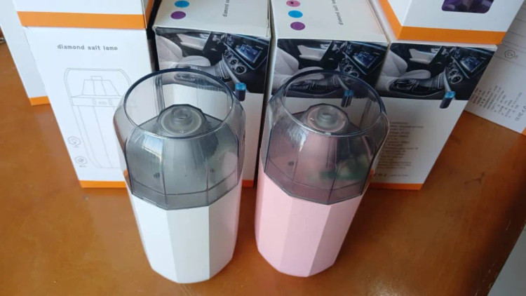 بخور سرد رومیزی و ماشینی 517(سنگ نمک الماسی) diamond salt lamp