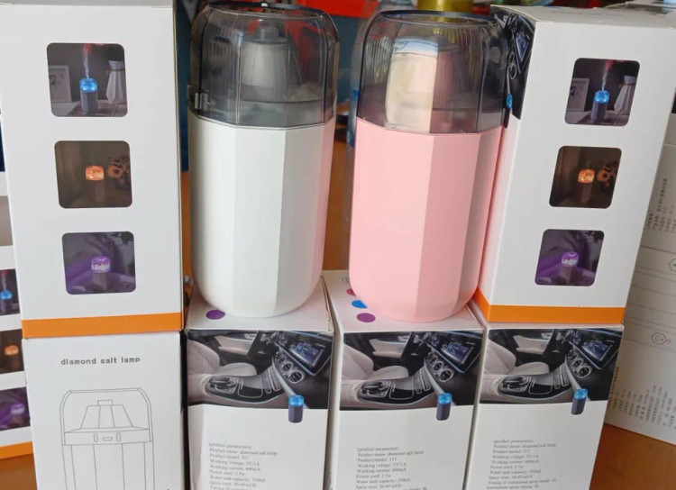 بخور سرد رومیزی و ماشینی 517(سنگ نمک الماسی) diamond salt lamp