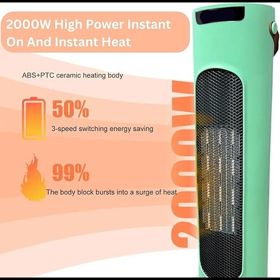 هیتر برقی سرامیکی برجی چرخشی 2000 وات Heat R555