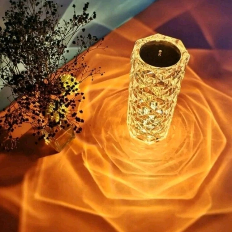 آباژور لمسی کریستالی