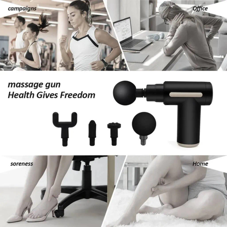 ماساژور تفنگی شارژی MASAGGE GUNدارای چهار سر تخصصی- درجه یک