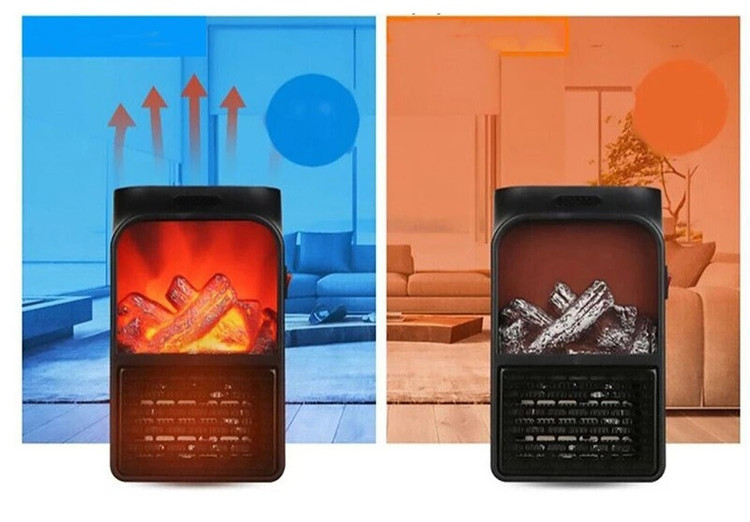 هیتر برقی پریزی شومینه ای 1000 وات flam heater