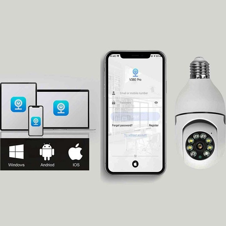 دوربین مدار بسته داهوا مدل V380 Pro لامپی ۳ مگاپیکسل با دید در شب