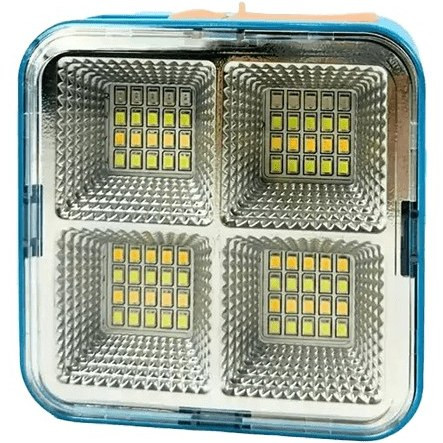 پروژکتور خورشیدی شارژی مدل D05 ۱ با باتری لیتیومی و شارژ USB (ضد آب و پاوربانک دار)