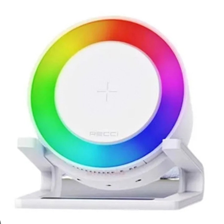 شارژر بی سیم recci اسپیکر و لایت نوری مدل rsk-w28
