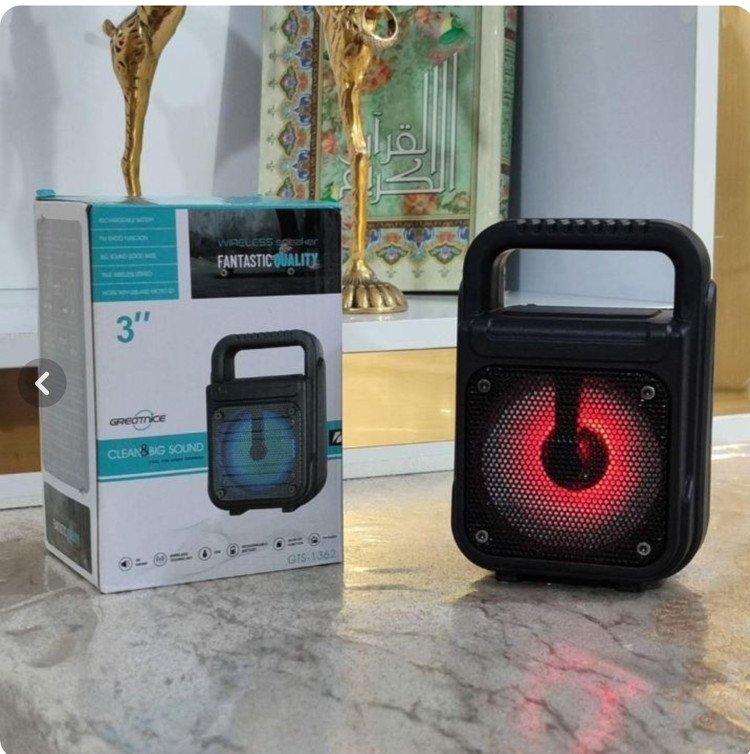 اسپیکر بلوتوثی قابل حمل - رم و فلش خور مدل Extra BASS GTS-1362