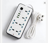 چند راهی برق اورجینال USB دار با 6عدد پریز و طول کابل 2متر